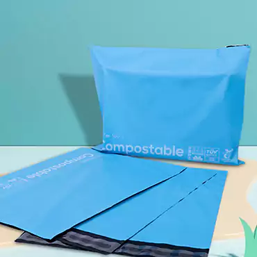 blue shipping bags