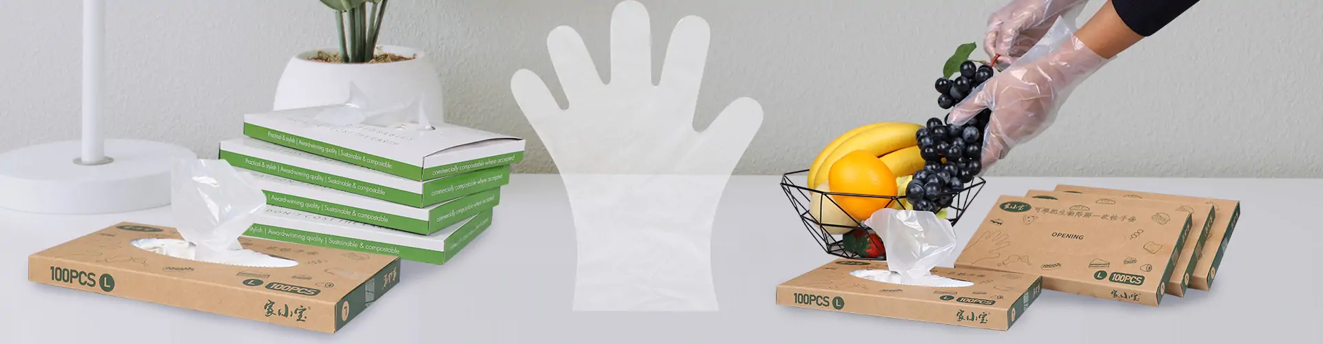 compostable disposable gloves banner