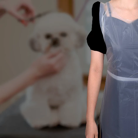plastic pet grooming apron