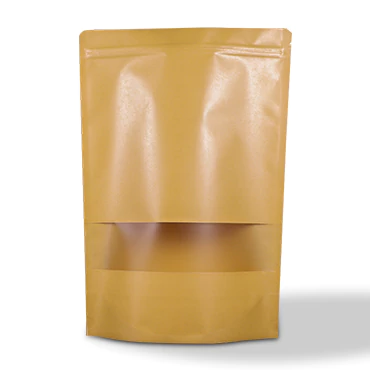 resealable kraft bags with window
