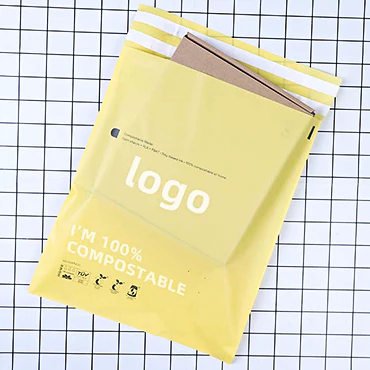 yellow printed postal bags
