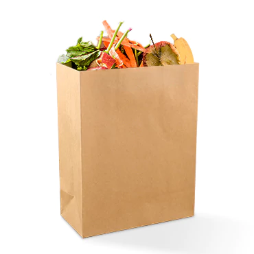 brown paper food waste bags