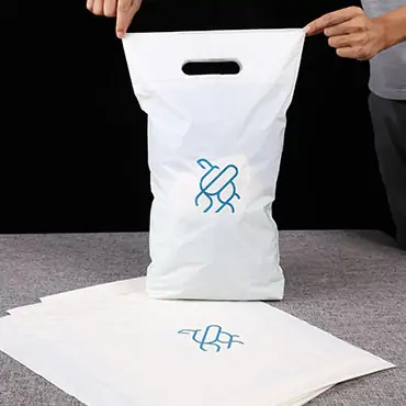 clear die cut handle bags