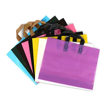 colorful plastic tote bags with handles