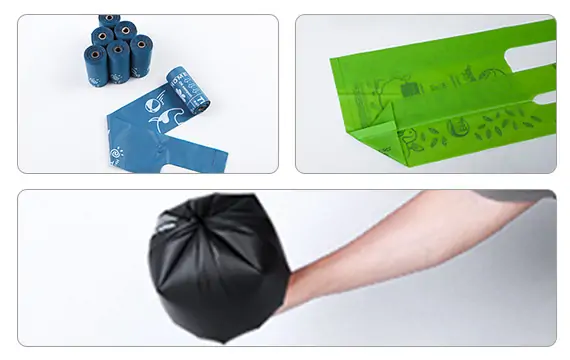 different sealing forms of poop bags
