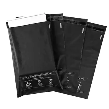 black compostable mailers