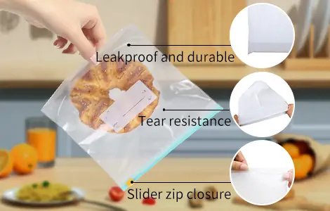 features of slider poly bags