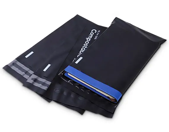 matte black poly mailers