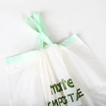 garbage bag with tie string