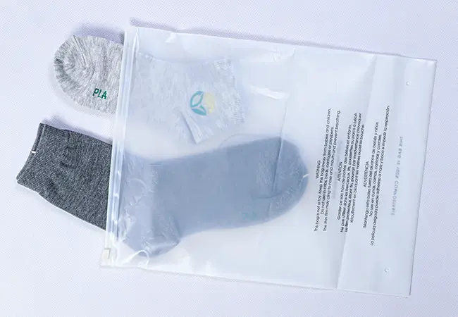 compostable garment packaging zipper bags