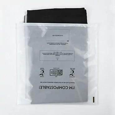 compostable zip-lock bag for garment