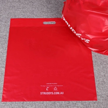 red compostable handle bags