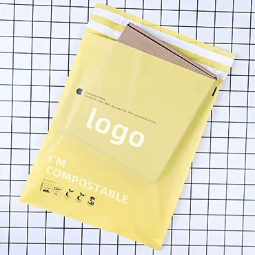 yellow compostable mailing bags