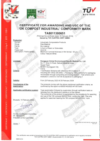 OK compost of XH918 resins