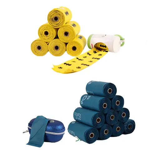 Durable and leak-proof biodegradable dog waste bags on a white background, emphasizing strength and reliability.