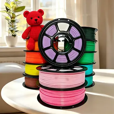 Assorted PETG filament pack with printed bear model