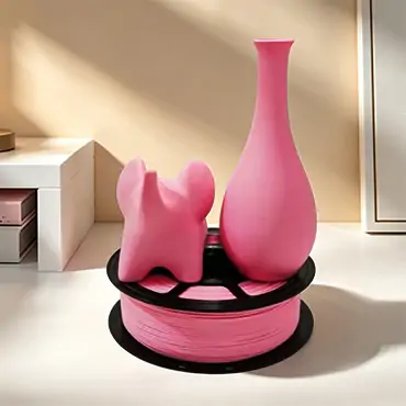 Matte pink PLA with elephant and vase print