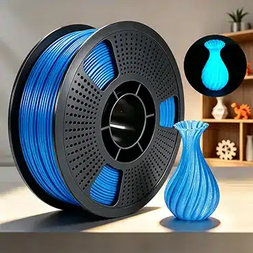 Photoluminescent PETG filament for outdoor lights - UV resistant glow in the dark 3D printing material for garden decor manufacturers