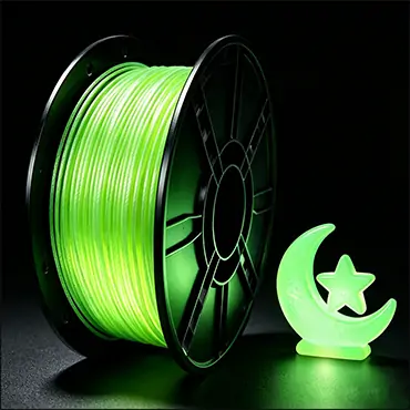 Luminous glow in the dark PLA filament - Photoluminescent material for toy brands and novelty gift wholesalers