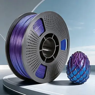 Galaxy silk PLA filament - Chameleon color changing effect for trendy jewelry brands and display manufacturers