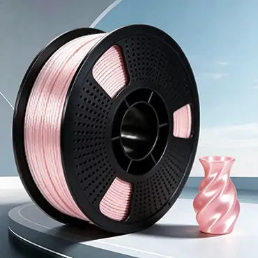Silk PLA filament with shiny metallic surface - High profit margin material for luxury packaging and vases