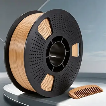 Real wood filled PLA filament 1kg - Natural timber texture for craft retailers and wooden home decor brands