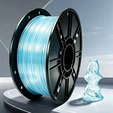 Crystal clear transparent PLA filament spool - Ideal for light diffusers, display cases and commercial signage
